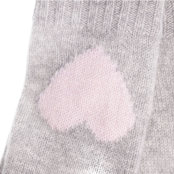 30% Cashmere Motif Glove Silver And Nurture