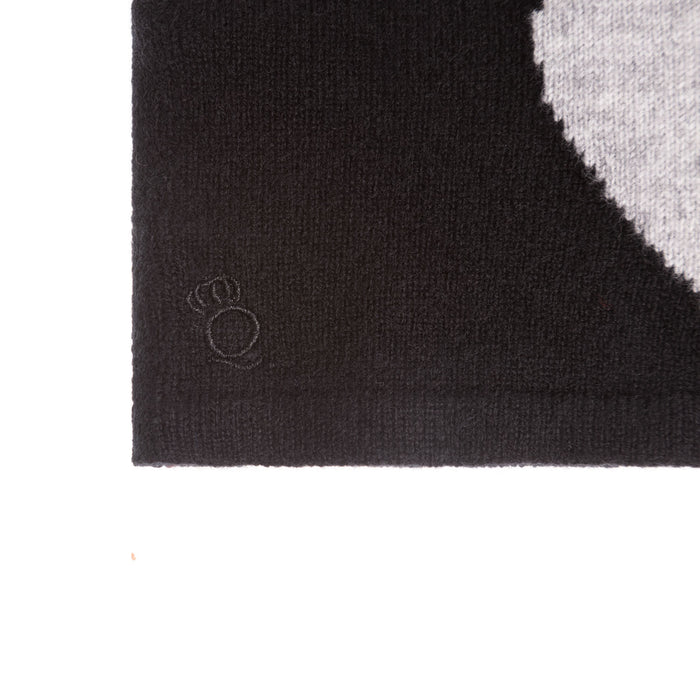 30% Cashmere Motif Headband Black And Pearl