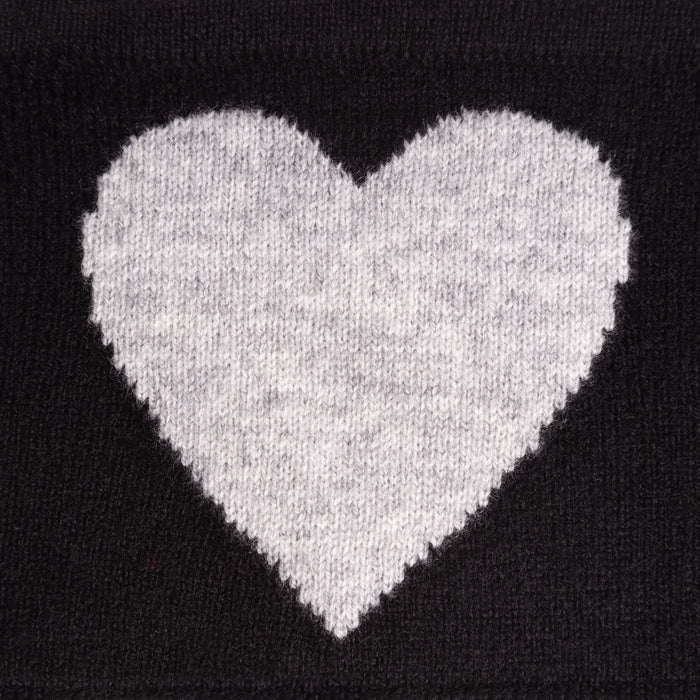 30% Cashmere Motif Headband Black And Pearl