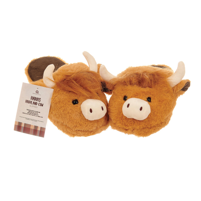 Aroma Home Highland Cow Open Slippers