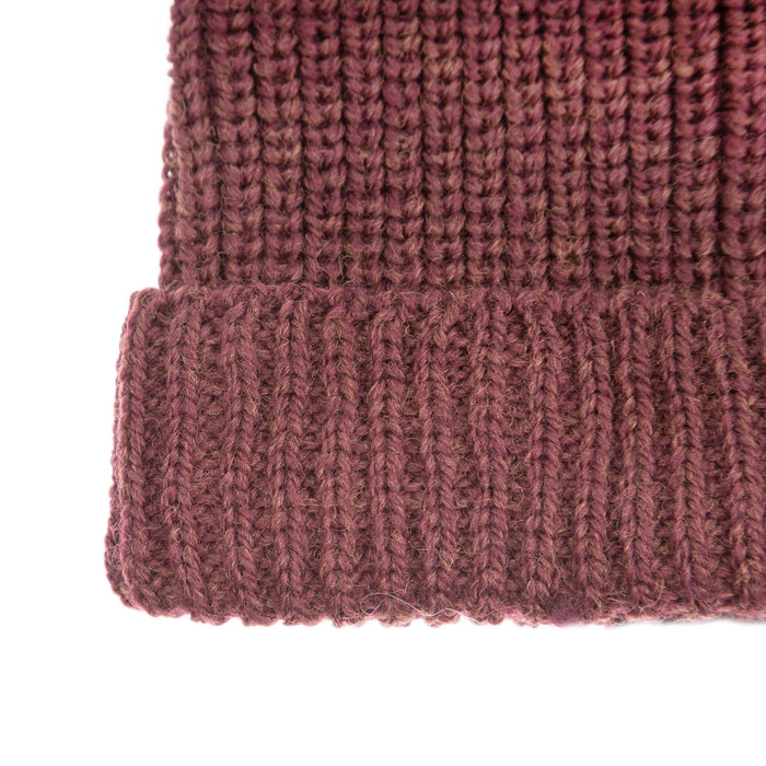Men's Peregrine Porter Ribbed Beanie Hat Wool Made In England Shiraz