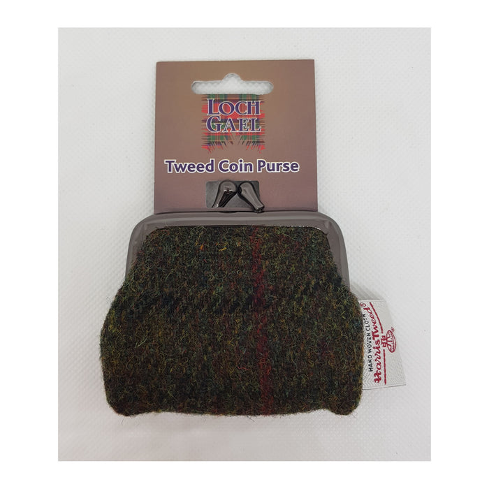 Harris Tweed 7Cm Purse On Card Brown