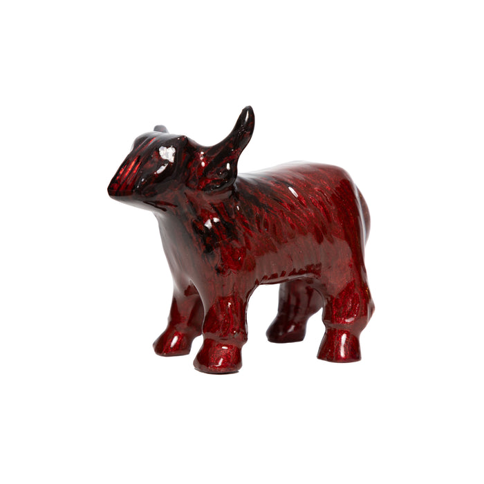 Brushed Red Highland Cow Large 8.5 Cm