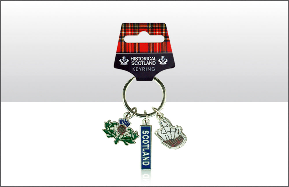 Scot/Thistle/Bag Pipes Keyring
