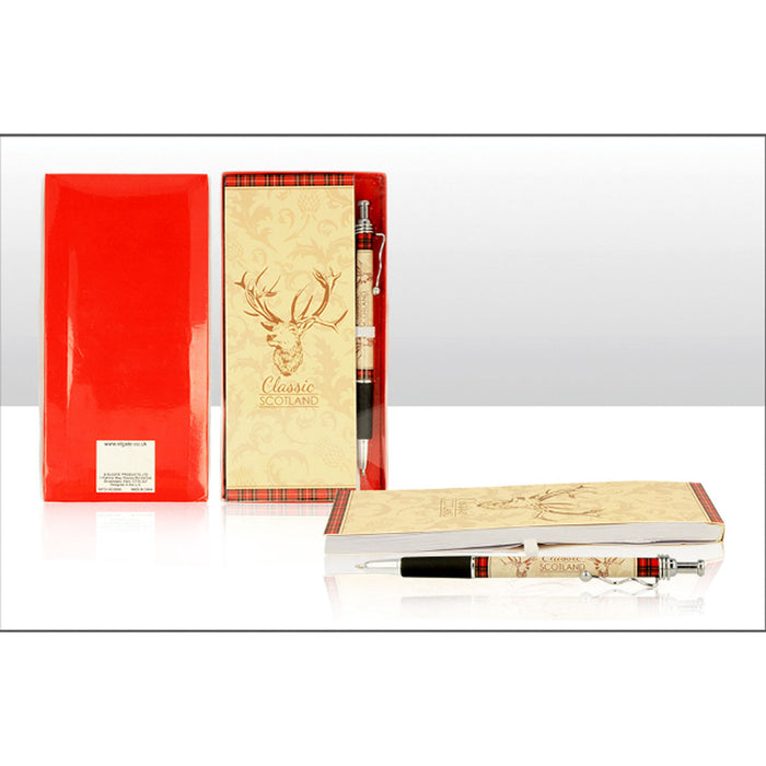 Scotland Stag Magnetic Notepad & Pen Set