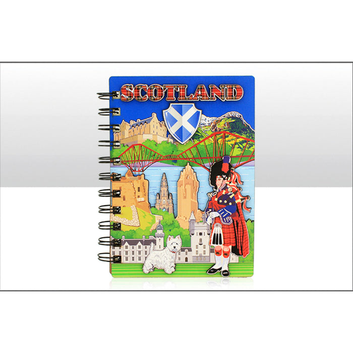 Scotland Skyline Wooden Notebook