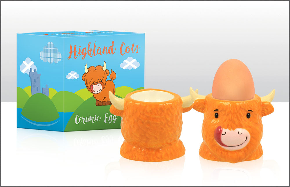 Highland Cow Sculpted Head Egg