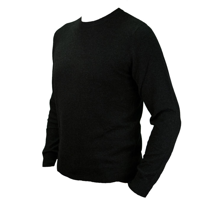 Men's Dunedin Cashmere 100% Cashmere Cr  Charcoal