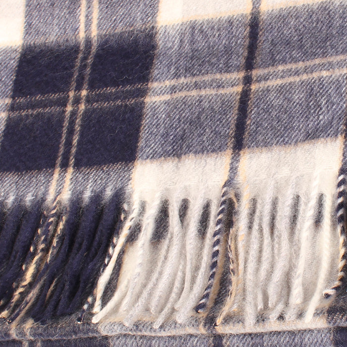 100% Cashmere Woven Scarf Dalton Bannockbane Silver