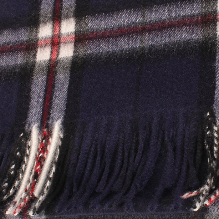 100% Cashmere Woven Scarf Dalton Thomson Navy