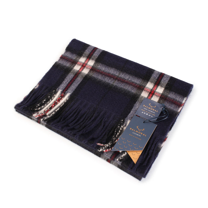 100% Cashmere Woven Scarf Dalton Thomson Navy