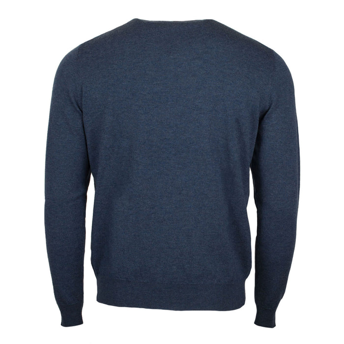 100% Merino Gents Crew Neck Sweater Denim