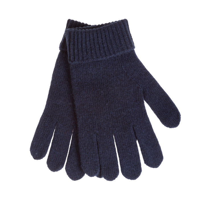 Gents Plain Lambswool Mix Glove Navy