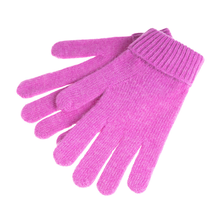 Ladies Plain Lambswool Mix Glove Violet