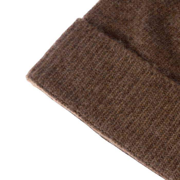 Ladies Plain Lambswool Mix Beanie Brindle