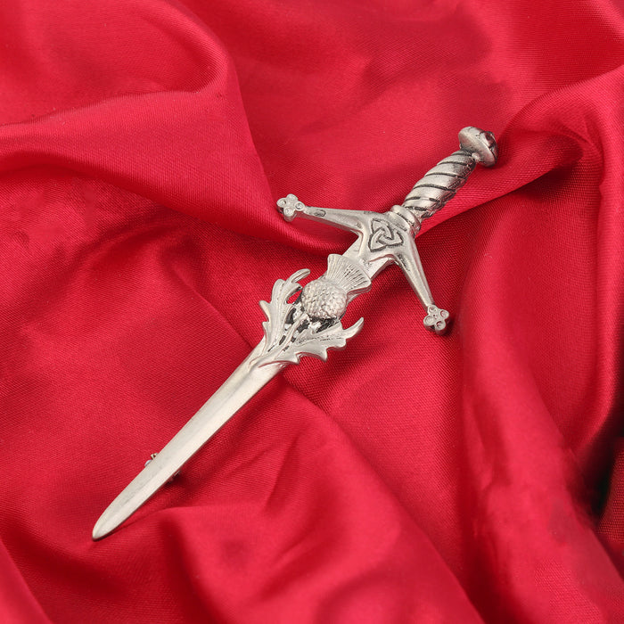 Antique Claidhmhor With Thistle Kilt Pin