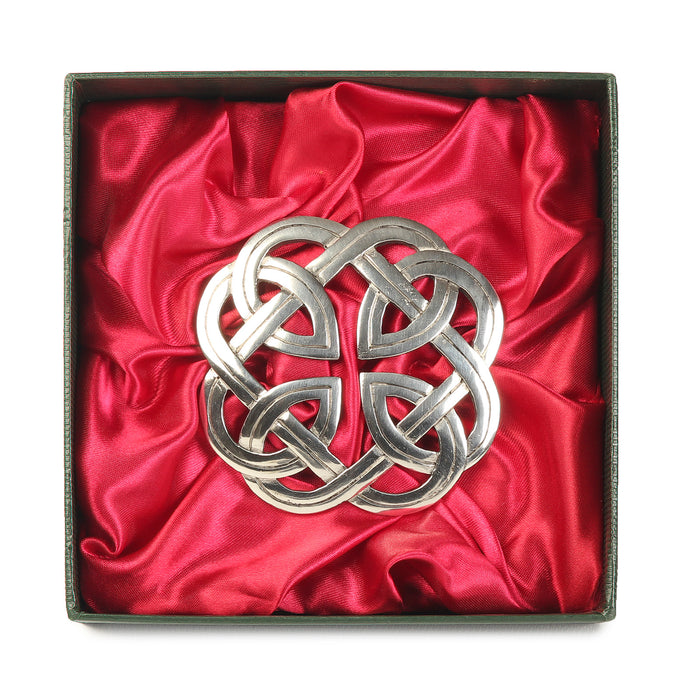 Eternal Interlace Plaid Brooch