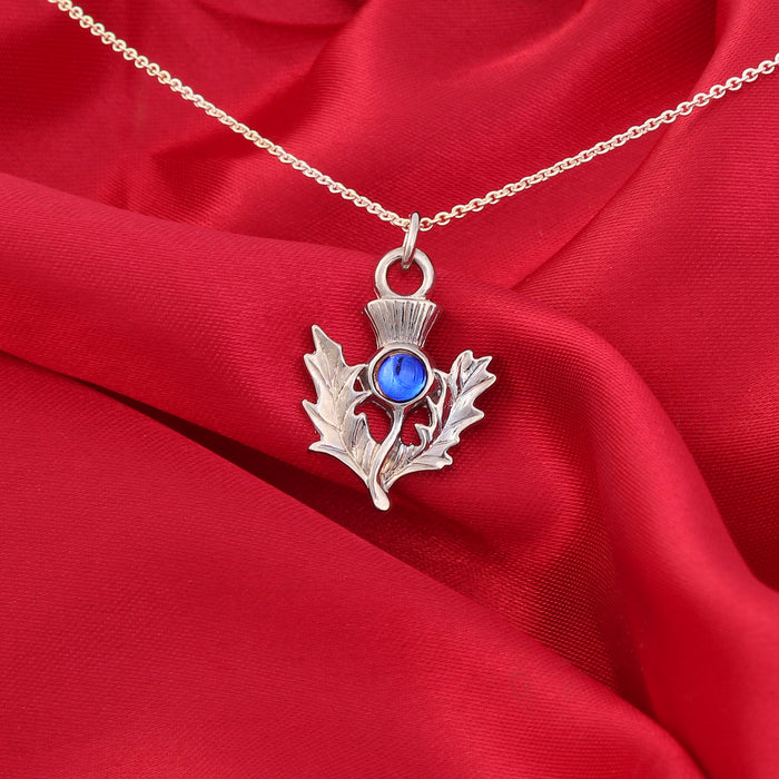 Birth Stone Thistle Pendant September