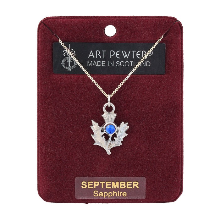 Birth Stone Thistle Pendant September