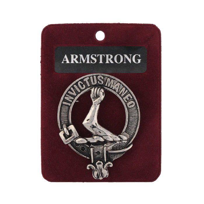 Art Pewter Clan Badge 1.75" Armstrong
