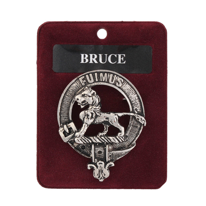 Art Pewter Clan Badge 1.75" Bruce