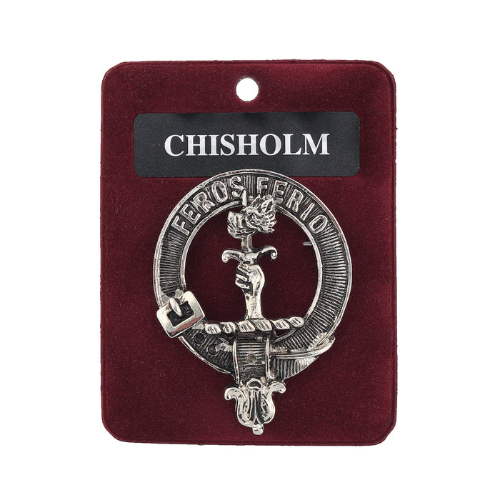 Art Pewter Clan Badge 1.75" Chisholm