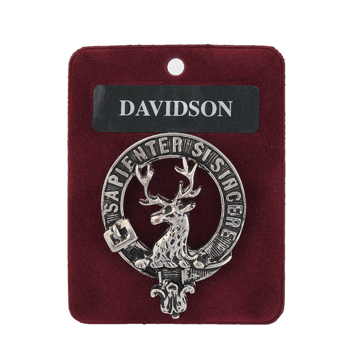 Art Pewter Clan Badge 1.75" Davidson