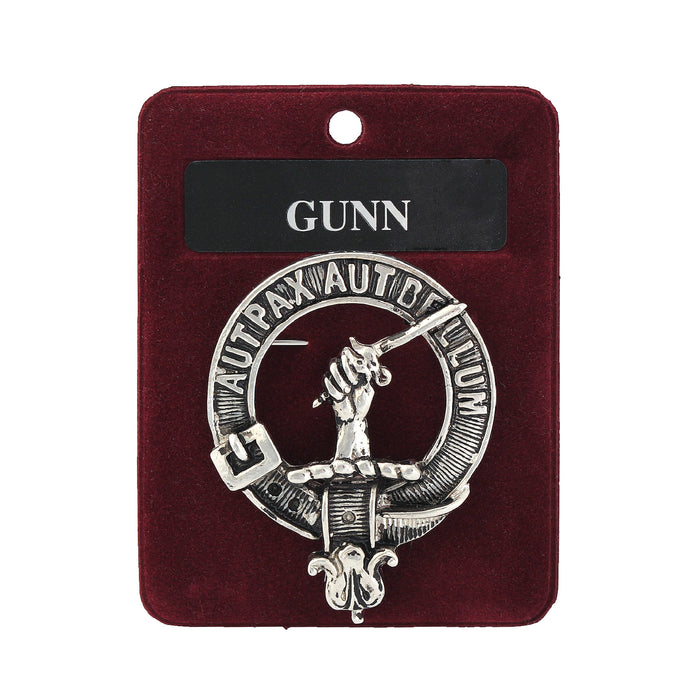 Art Pewter Clan Badge 1.75" Gunn