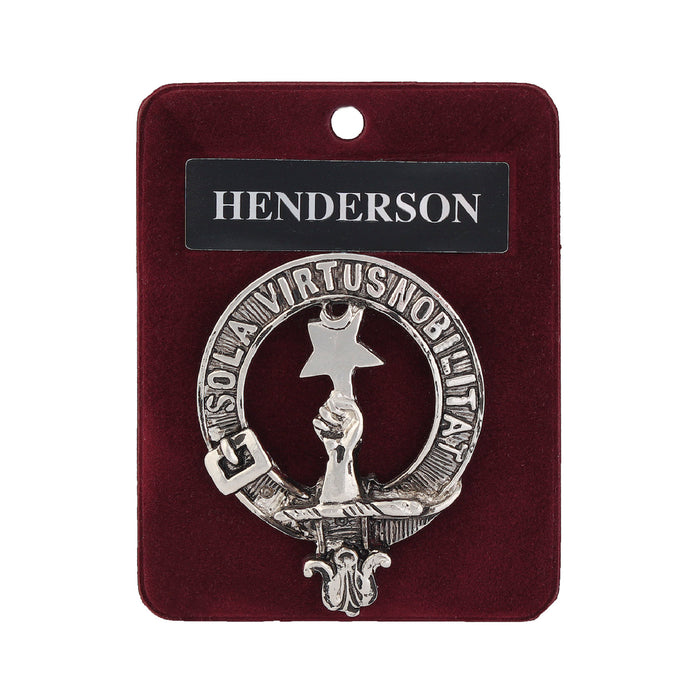 Art Pewter Clan Badge 1.75" Henderson