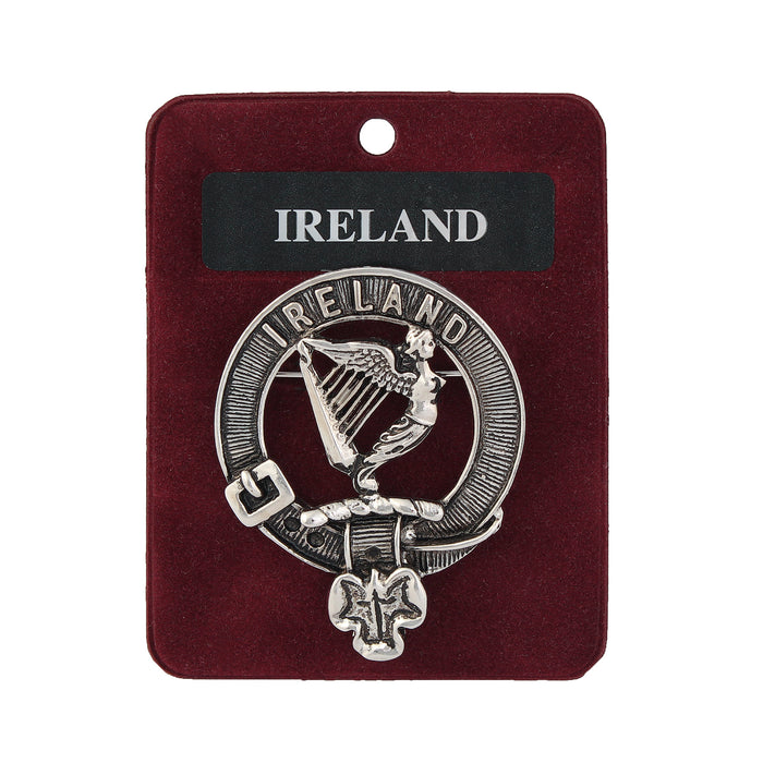 Art Pewter Clan Badge 1.75" Ireland