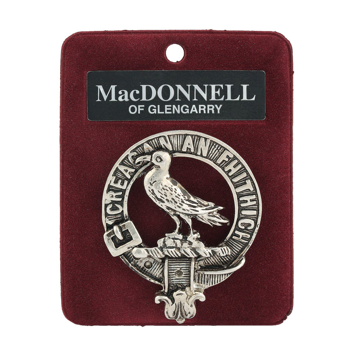 Art Pewter Clan Badge 1.75" Macdonell Of Glengarry