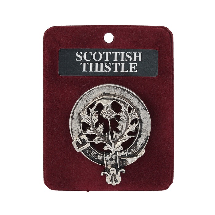 Art Pewter Clan Badge 1.75" Scots Thistle