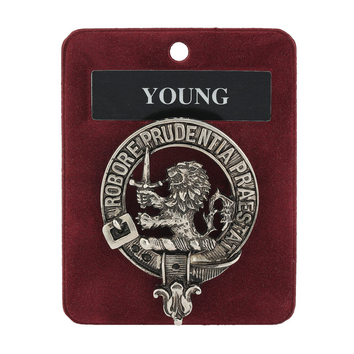 Art Pewter Clan Badge 1.75" Young