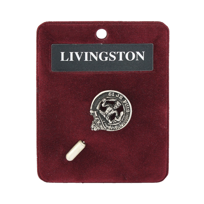 Art Pewter Lapel Pin Livingston