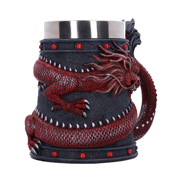 Dragon Coil Tankard Red 16Cm