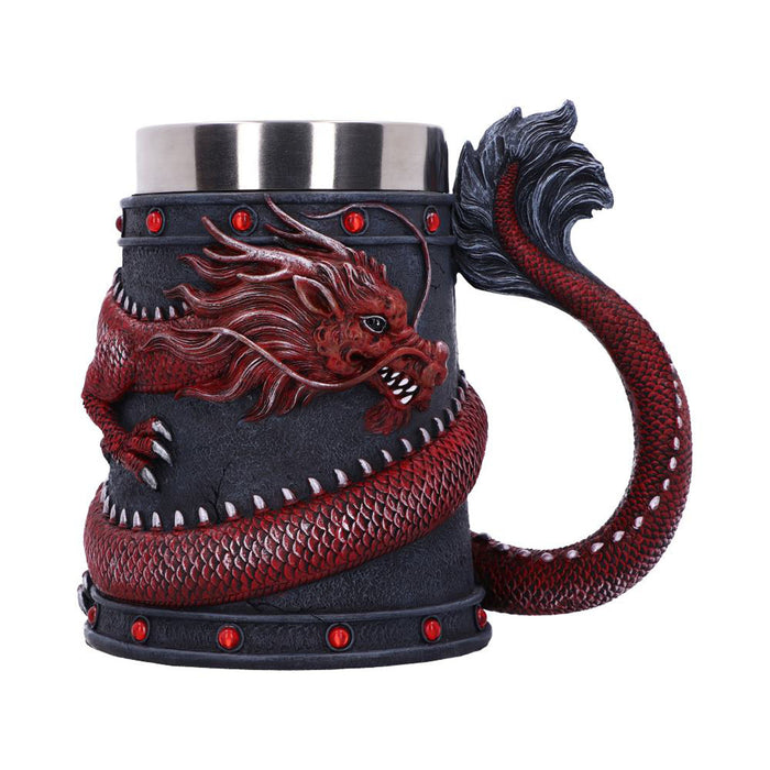 Dragon Coil Tankard Red 16Cm