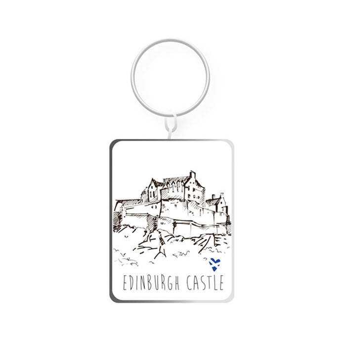 Edinburgh Castle Double Dome Keyring