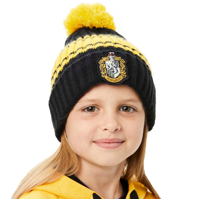 Kids Hufflepuff Chunky Knit Beanie