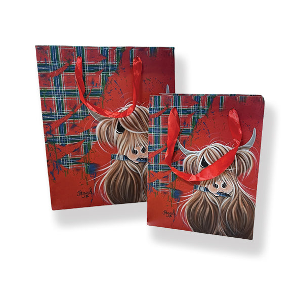 Mcmoo Tartan Paint Paper Gift Bag Small