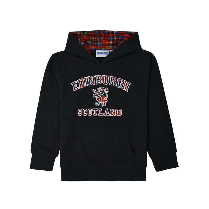 Kids Edinburgh Lion Tartan Hoodie