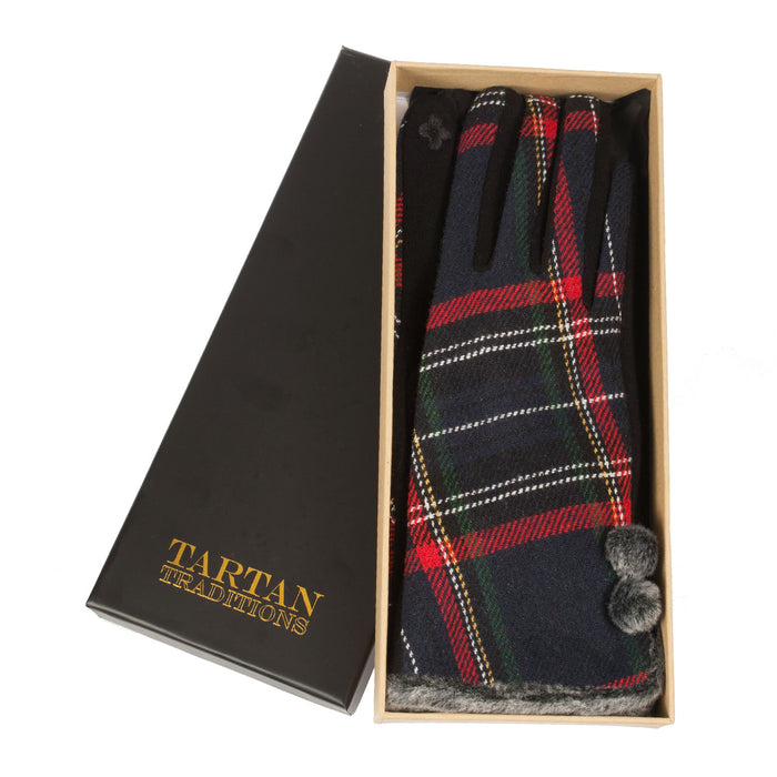 Ladies Tartan Buckle Gloves