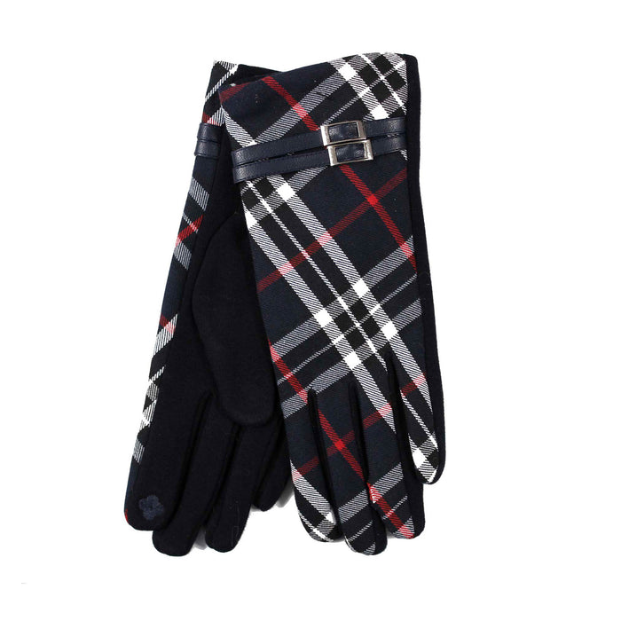 Buckle Tartan Glove