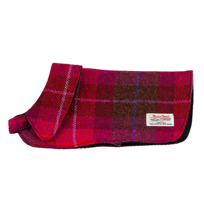 Dog Coat Harris Tweed Ha222-B2 Cerise Tartan