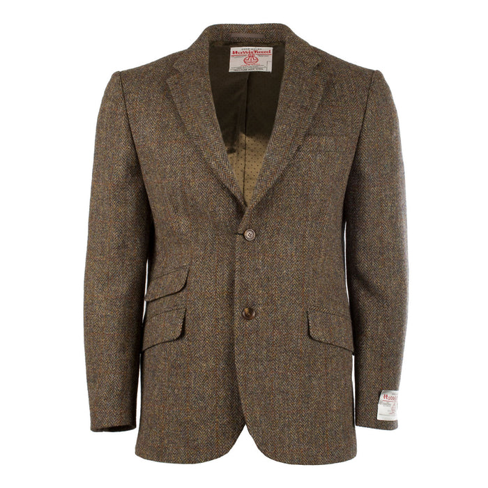 Men's Harris Tweed Harris Jacket  Brown Herringbone