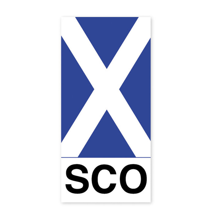 Scotland Small Number Plate Sticker