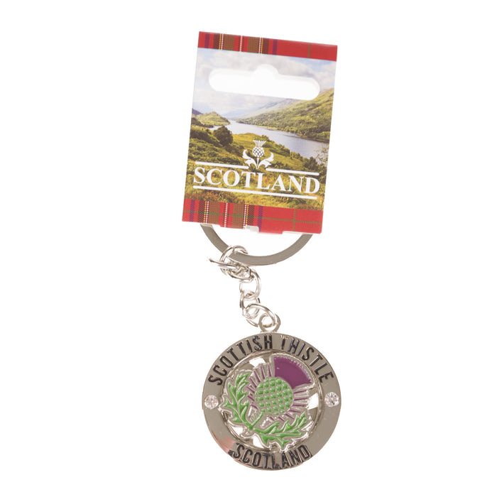 Spinner Keyring Thistle  Scotland