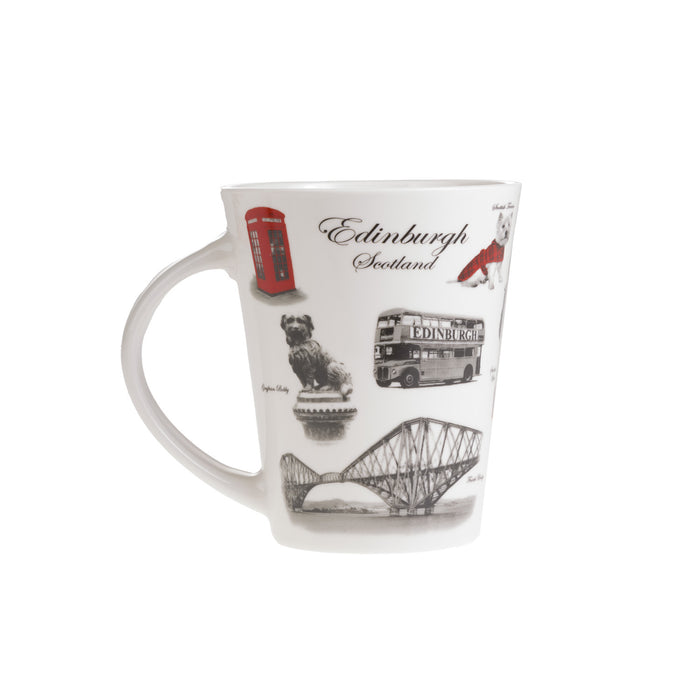 Bone China Mug - Scotland Multi B& W