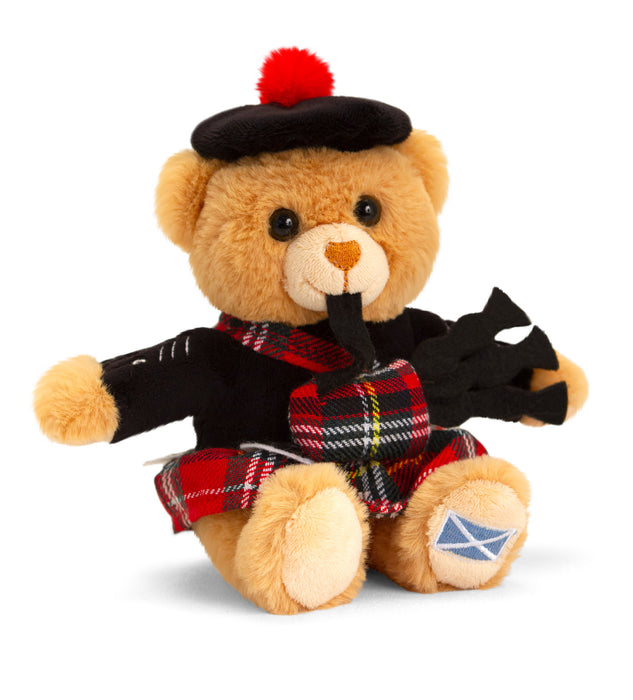 15Cm Scottish Piper Hug Me Bear