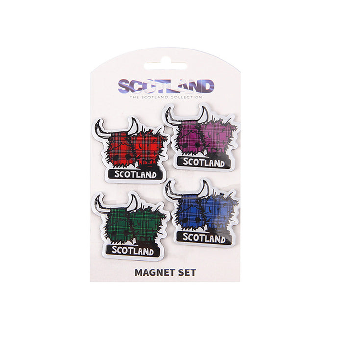 4 Pk Magnets - Highland Cow