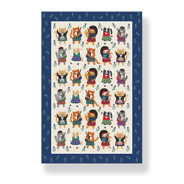 Cats ''N'' Kilts Tea Towel